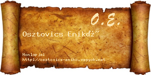 Osztovics Enikő névjegykártya