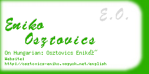 eniko osztovics business card